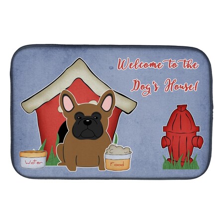 Carolines Treasures Dog House Collection French Bulldog Brown Dish Drying Mat BB2767DDM